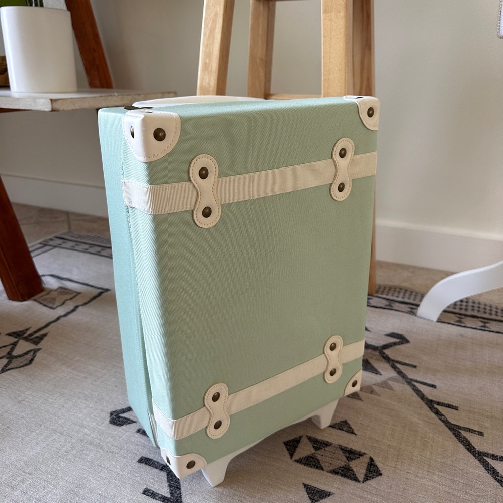 Olli Ella “SEE YA” Suitcase seafoam color BNWT